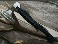 Custom Handmade Stainless Steel Forged Viking Axe With Leather Sheath