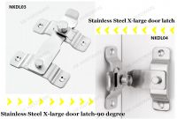 Thickened Stainless Steel bolt door latch security door latch normal and right angle options