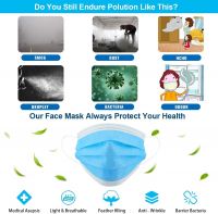 3Ply DIsposable Face Mask With Nose Pin, Particle Filtration Efficiency > 95%