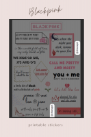 Blackpink Printables Stickers (kpop - 2 Pages)