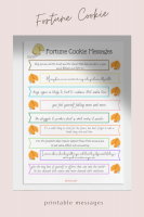 Fortune Cookie Printable Messages  (3 Pages Of Fortune)