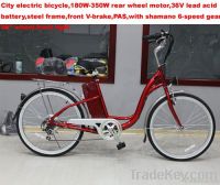 Electric bicycle, with shimano 6-speed gear (E-TDF06, 26inch)