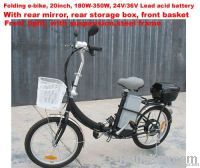 Folding electric bicycle, suspension frame ( E-TDE06D, 20inch, complete)