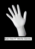 Dust-free 9" Nitrile Gloves