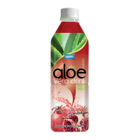 Aloe Vera Drink With Pulp With Pomegranate Flavor In Pet Bottle 500ml