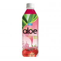 Aloe Vera Drink with Pulp with Strawberry flavor in PET bottle 500ml