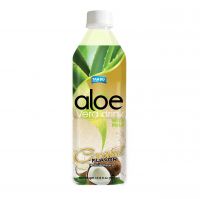 Aloe Vera Drink with Pulp with coconut flavor in PET bottle 500ml