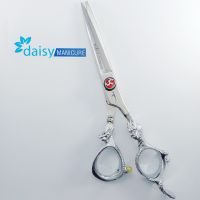 6.0" Professional Silver 440C Dragon Handle Hair Cutting Shear - Salon Hair Thinning Scissor for Barber