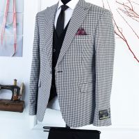 Latest Design black square type Suit Men Suits Men's Suits 3 Pieces