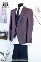 Latest Design burgundy color Suit Men Suits Men's Suits 3 Pieces turkish design
