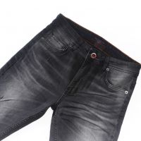 Quality Men Stretch Jean Streetwear Mens Denim Trousers Black
