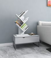 New High Quality Fassley 5-Shelf Bookcase Shelf MDF White Book Household Decorative Home Furniture Shelves