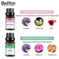 Powerful Scent Natural Blend Essential Oils Top 6 Set Immune Booster/Energise/Sweet Dreams/Anxiety/Stress Relief/Breathe