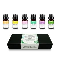 Gifts Aromatherapy Essential Oil Blend Set of top 6 Pure Therapeutic Grade Oils 10 ml Synergy Blends Include Breathe Sleep Anxie