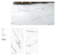 Statuario Glazed Porcelain Floor Tiles