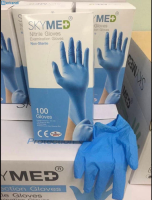 New Skymed Nitrile gloves EN 374 280 mm, Size: 6.5 inches