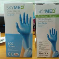 Skymed Nitrile gloves EN 374 280 mm, Size: 6.5 inches