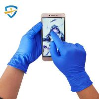 disposable blue nitrile gloves of powder free