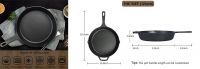 Hot sale 12 inch Cast Iron Skillet Fry Pan