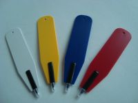 plastic flat ballpen with large printing area