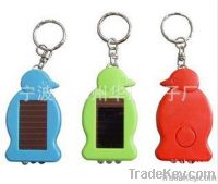 solar flashlight  with keychain