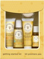 Burt's Bees Baby Getting Started Gift Set, 5 Trial Size Baby Skin Care Products - Lotion, Shampoo & Wash, Daily Cream-to-Powder, Baby Oil and Soap, yellow 1 Count