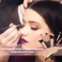 Bs-mall Makeup Brushes Premium Synthetic Foundation Powder Concealers Eye Shadows Makeup 14 Pcs Brush Set, Rose Golden