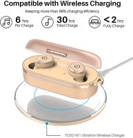 TOZO T10 Bluetooth 5.0 Wireless Earbuds with Wireless Charging Case IPX8 Waterproof Stereo Headphones in Ear Built in Mic Headset Premium Sound with Deep Bass
