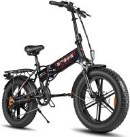 ENGWE 750W Folding Electric Bike for Adults 20" 4.0 Fat Tire Mountain Beach Snow Bicycles Aluminum Electric Scooter 7 Speed Gear E-Bike with Detachable Lithium Battery 48V12.8A Up to 28MPH