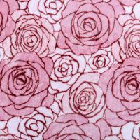 100% Recycled Frosted Fluffy  Blanket (Pink Rose Printed Design)
