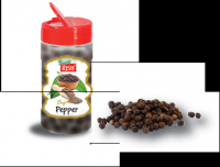 Organic Black Pepper whole of powdered - in consumer packs - PET bottles