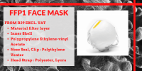 Medical grade 3ply, KN95, FFp1 face mask