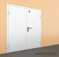 Industrial double leaf steel door