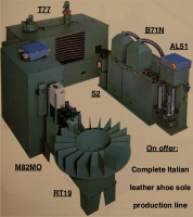 Italian shoe sole making machines - full production line 6 machines