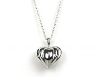 Heart silver necklace