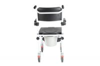 3 In 1 Commode Shower Chair, Transport Commode Wheelchair, Padded Toilet Seat Shower Wheelchair, Bedside Commode
