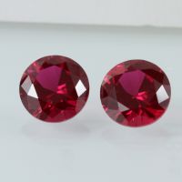 Provence Loose Gemstone Wholesale 5# color 1.0mm 3.0mm 6.0mm Round Synthetic Ruby Stone
