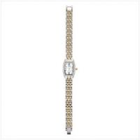 Two-Tone Link Band Jeweled Watch