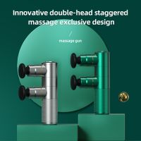 twins massage heads fascia gun Aviation aluminum Muscle Massage Gun with 3600 rpm brushless motor