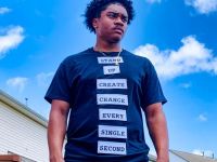 Short Sleeve Embroidered Slogan T-shirt