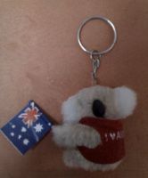 Mini Plush koala keychain toy with client's logo