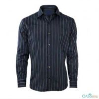 Blue On Black Striped Shirts