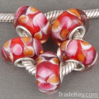Red Murano glass beads