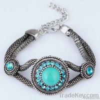 fashion turquoise bead charm bracelet
