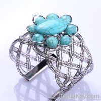Turquoise Beads Cuff Bracelet