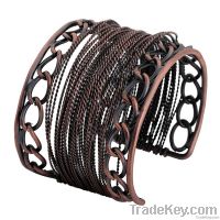 fashion alloy copper chain cuff bracelet jewelry charms