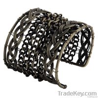 fashion gold tone chain net cuff bracelet jewelry charms