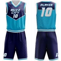 Customized basketball uniforms with player's names and numbers