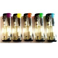 Cigarette electronic gas lighters with LED lamp