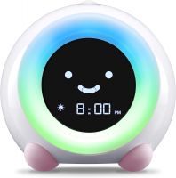 LittleHippo Mella Ready to Rise Children's Sleep Trainer, Alarm Clock, Night Light and Sleep Sounds Machine (Blush Pink)